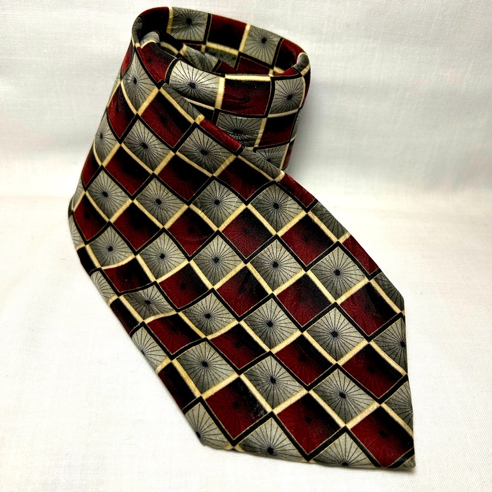 Men’s Geometric 100% Silk Tie